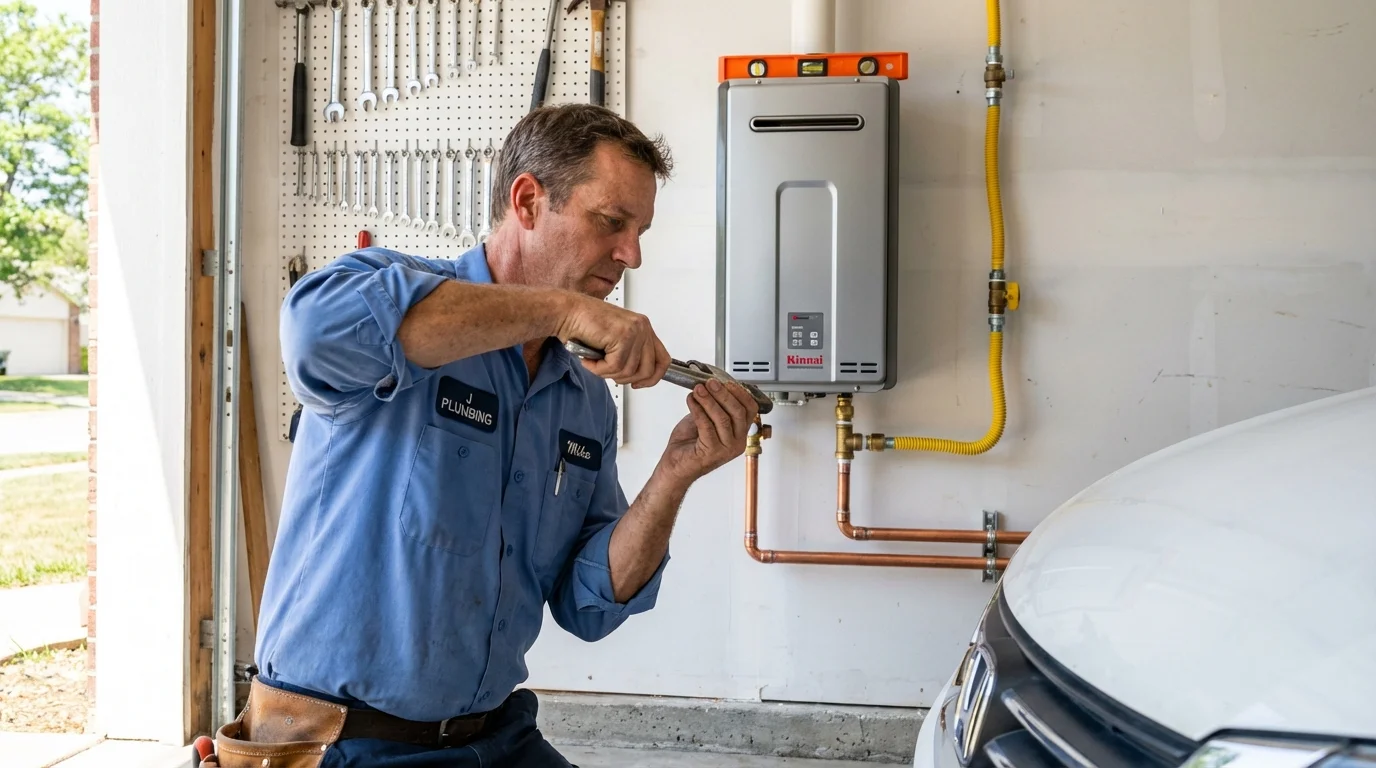 Tankless water heater installation by a Johns Plumbing LLC plumber in Nelson